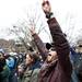 Detroit resident Billy Best screams at the conclusion of Hash Bash on Saturday, April 6. Daniel Brenner I AnnArbor.com